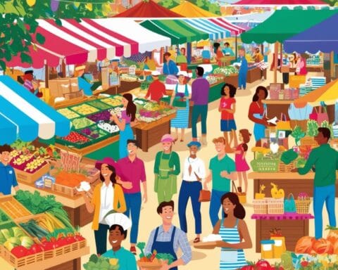 Moss Street Market in Victoria