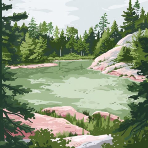 Pink Lake in Gatineau Park