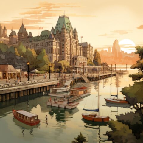 Victoria’s Inner Harbour and Causeway in Victoria, British Columbia