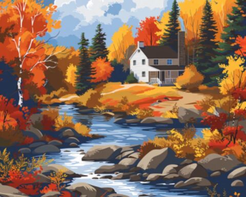 the beautiful autumn scenery in Gatineau